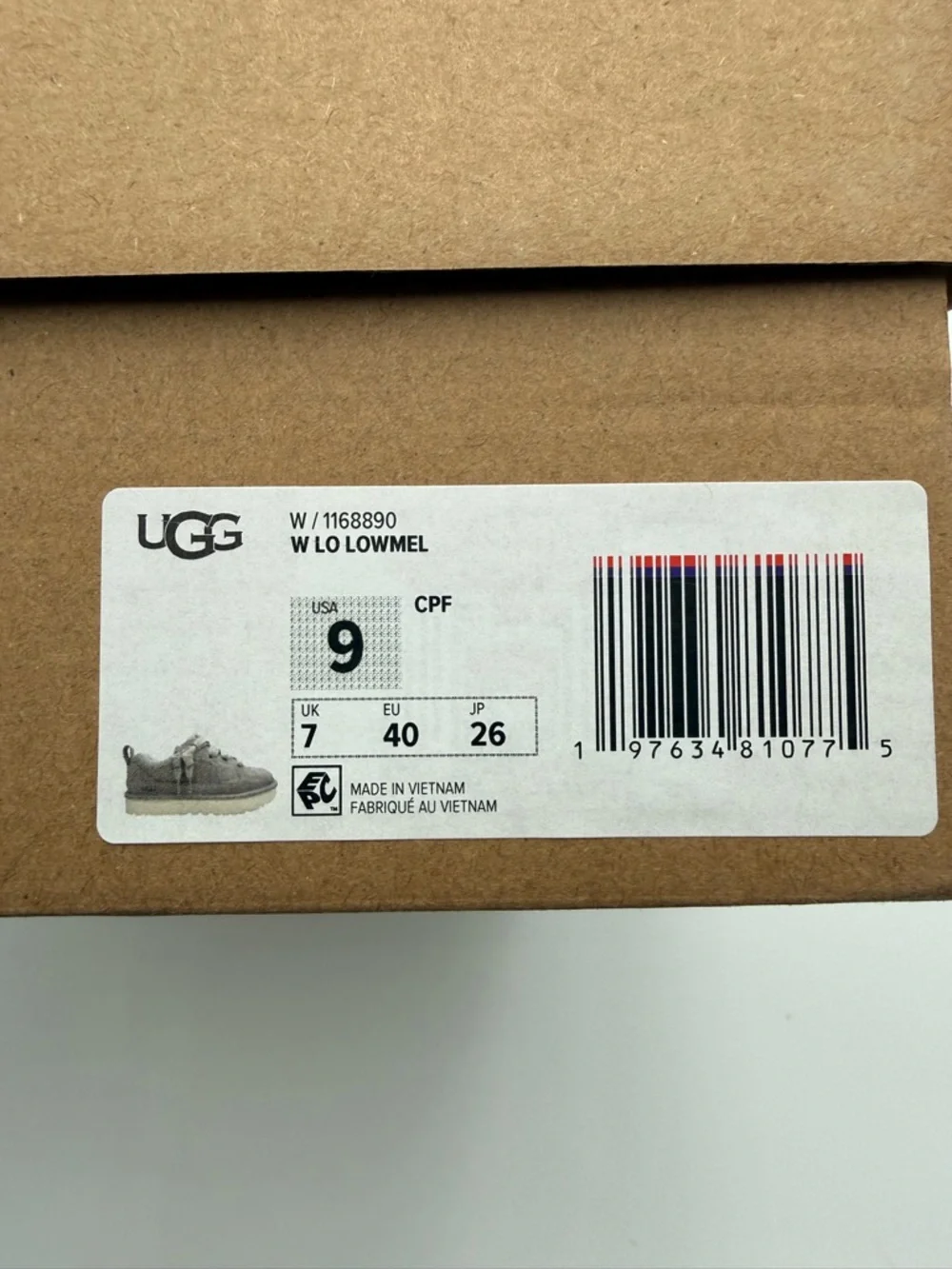 UGG Womens Lo Lowmel in Campfire color. Suede sneakers. Size 9 - Picture 12 of 16